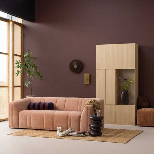 WOOOD Build smalle half open kast 54 cm eiken decor naturel WOOOD Build smalle half open kast 54 cm eiken decor naturel