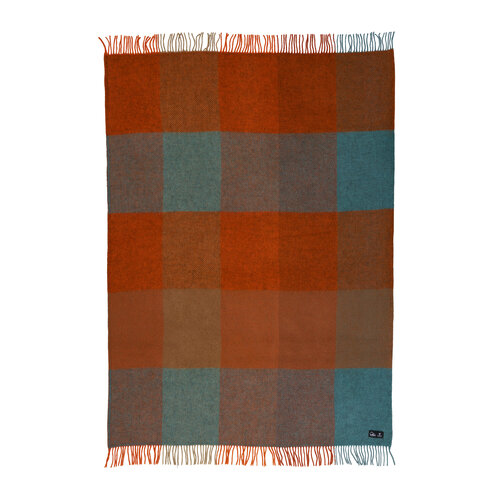 Klippan Gotland plaid check orange