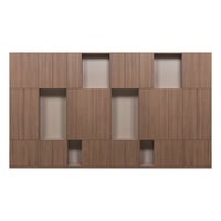 Build ensemble mural 188 cm décor chêne brun