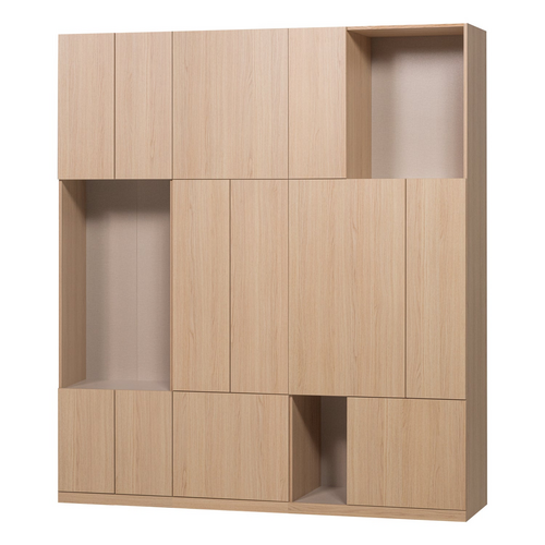 WOOOD Build wandkast combinatie 188 cm eiken decor naturel WOOOD Build wandkast combinatie 188 cm eiken decor naturel