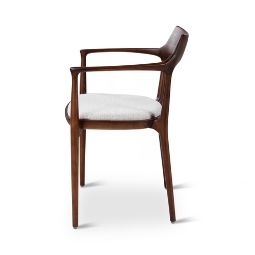 Castle Line Lexy armstoel beige houten poten es/walnut Castle Line Lexy armstoel beige houten poten es/walnut