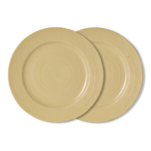 HKLiving Farmhouse eetbord cream Ø 26.5 - set van 2 HKLiving Farmhouse eetbord cream Ø 26.5 - set van 2