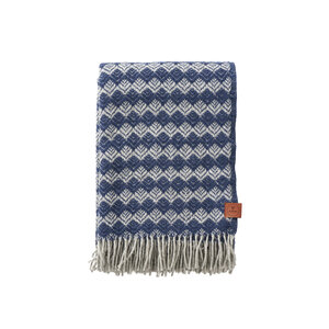 Klippan Tuva plaid indigo/natural grey