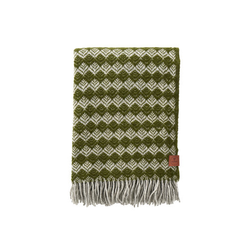 Klippan Tuva plaid moss/natural grey