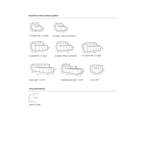 Sits Cube sofa hoekopstelling set 4