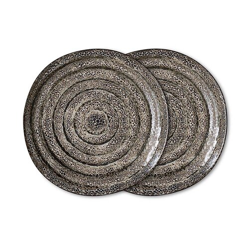 HKLiving 70s dessertbord brew - set van 2 HKLiving 70s dessertbord brew - set van 2