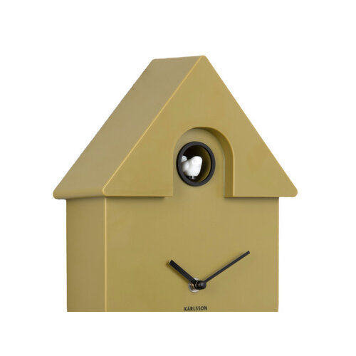 Karlsson Modern Cuckoo wandklok olive green Karlsson Modern Cuckoo wandklok olive green