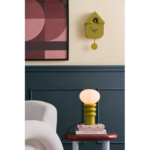 Karlsson Modern Cuckoo wandklok olive green Karlsson Modern Cuckoo wandklok olive green