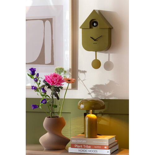 Karlsson Modern Cuckoo wandklok olive green Karlsson Modern Cuckoo wandklok olive green