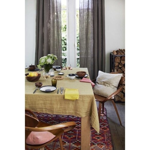 Linge Particulier Tafelkleed linnen Curry 220 x 220