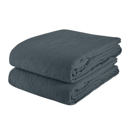Linge Particulier Tafelkleed linnen Bleu Canard 220 x 220 Linge Particulier Tafelkleed linnen Bleu Canard 220 x 220