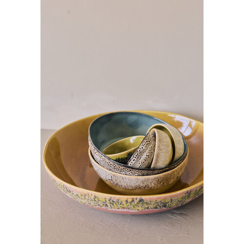 HKLiving 70s pastakommen custard - set van 2