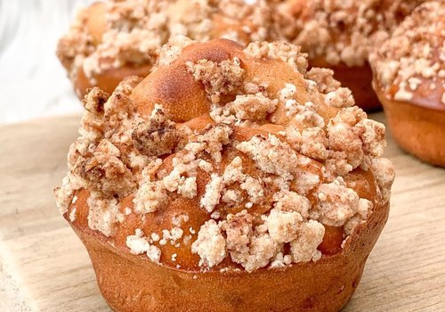 Crumble gingerbread muffins