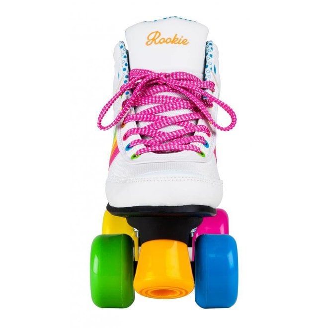 Rookie Forever Rainbow White Roller Skates - Sucker Punch Skate Shop