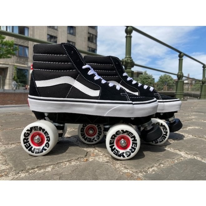 Custom Vans Old Skool Roller Skates with Hybrid/ Outdoor Wheels