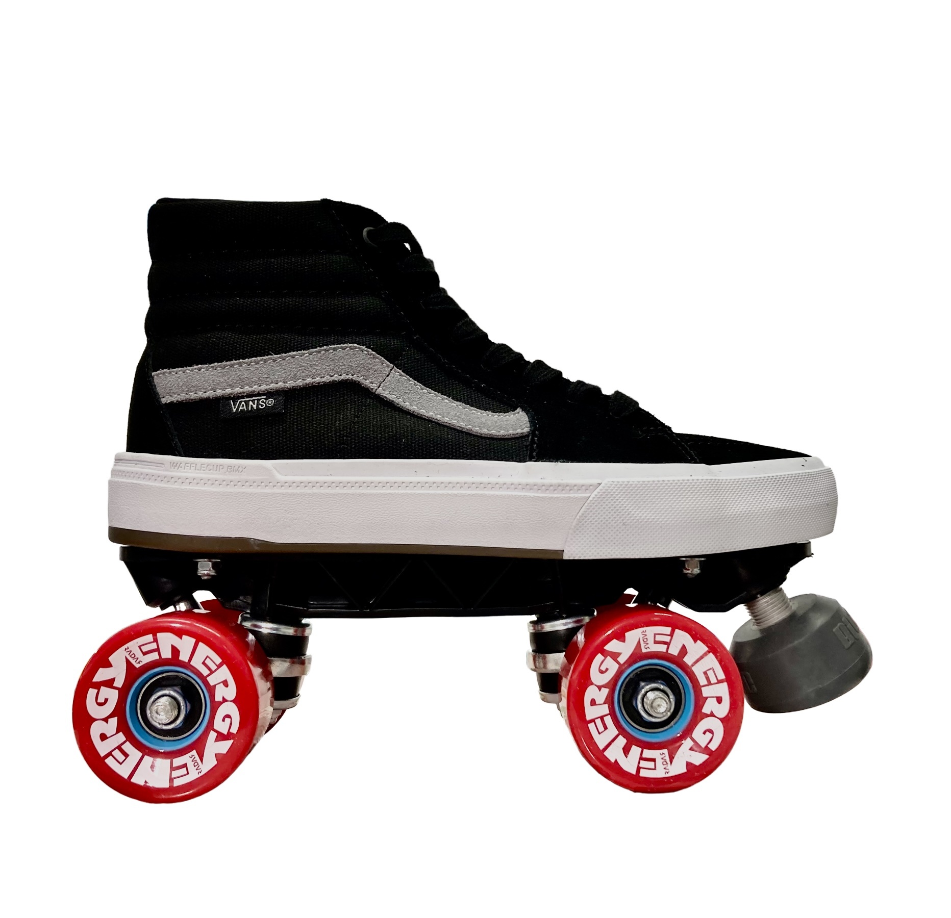 Vans custom Roller Skates - Sk8 - Hi Pro Navy Peony / Whitecap - made with  Vans shoes