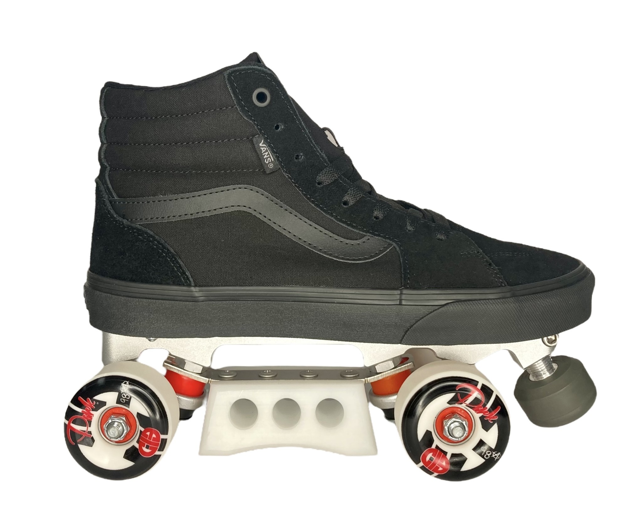 Custom Vans Old Skool Roller Skates with Hybrid/ Outdoor Wheels