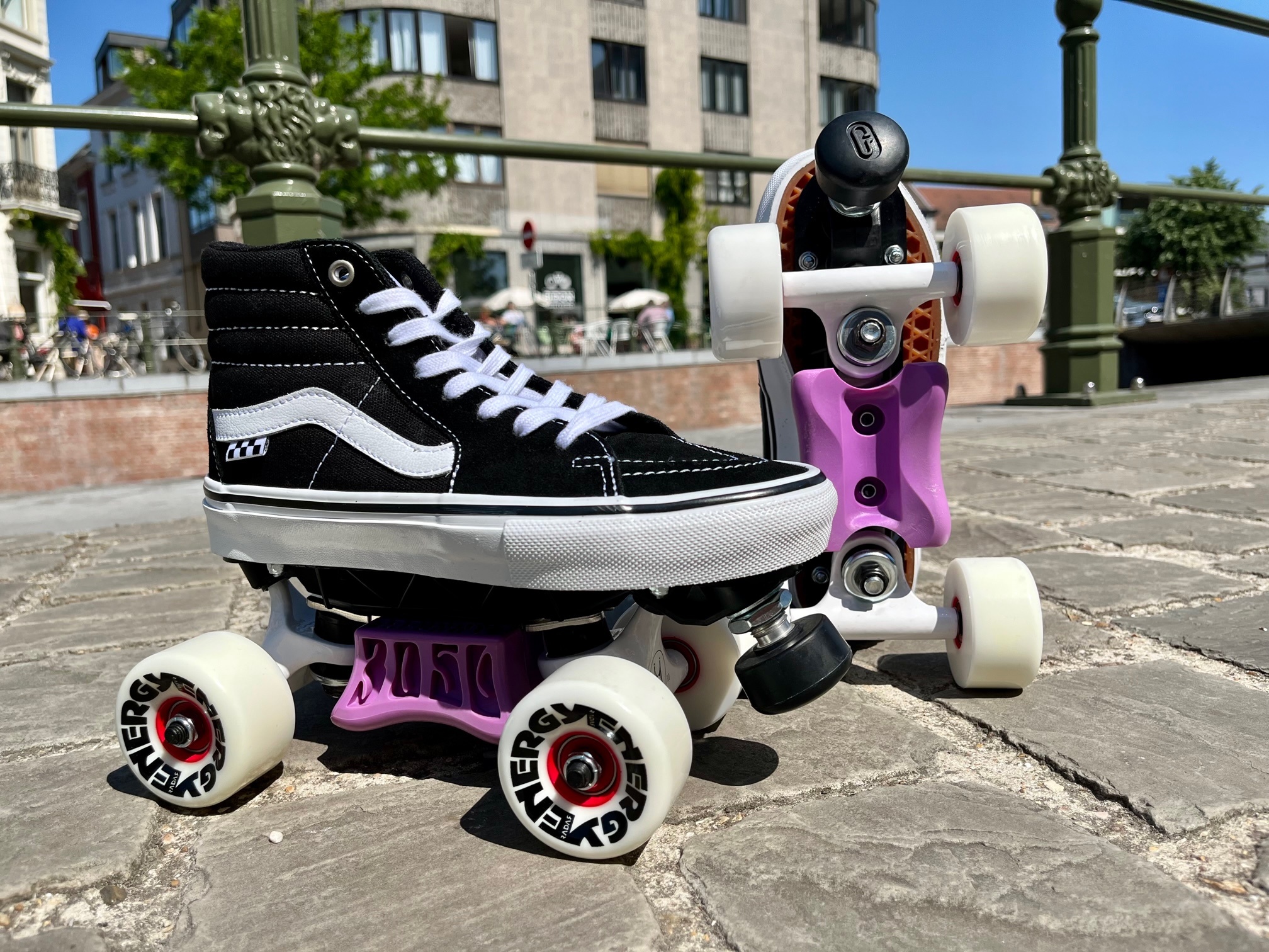 Vans custom Roller Skates - Sk8 - Hi Pro Black / Gum