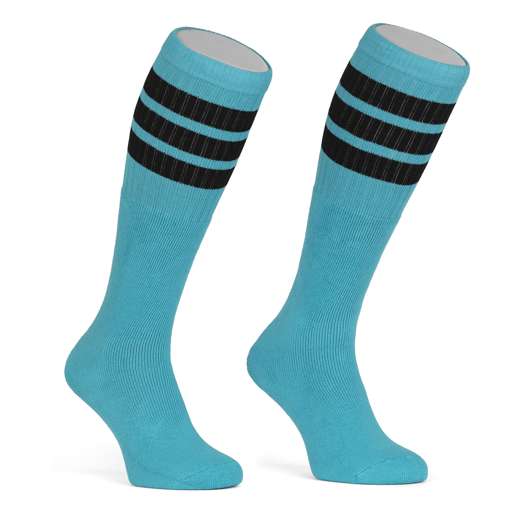 Unisex High Roller Stripe Socks | Sockshop Black/Rainbow