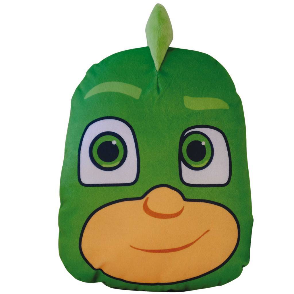 PJ Masks 3D Gekko - Cushion - 30 x 25 x 8 cm - Green