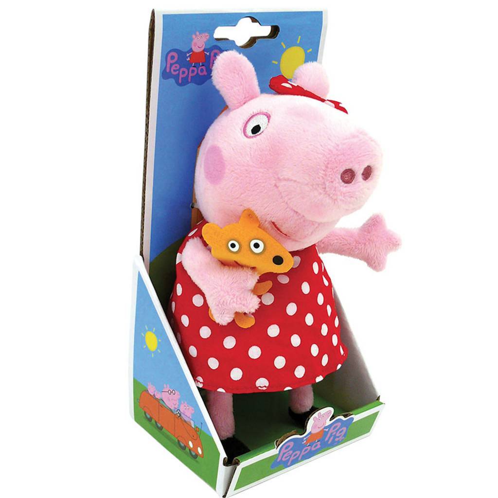 Peppa Pig Polka dot - Knuffel - 20 cm - Multi