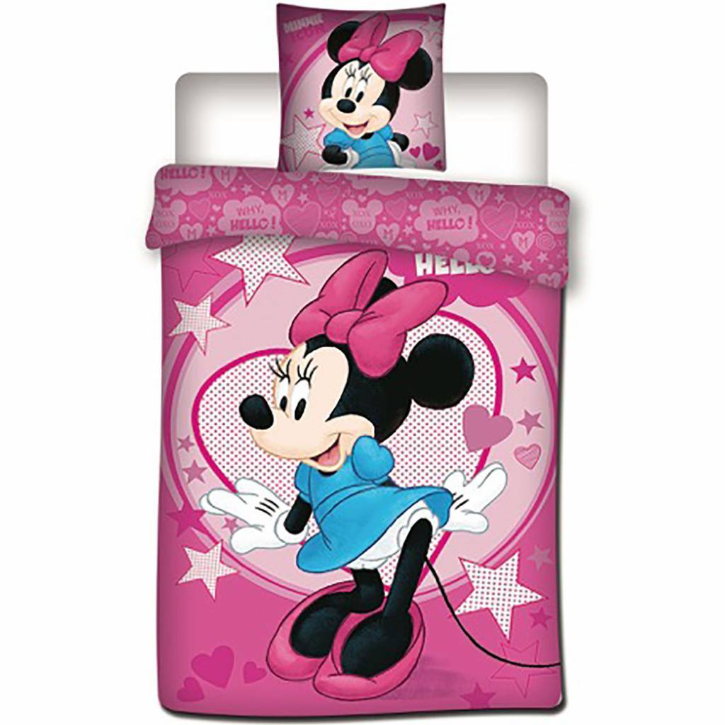 Disney Minnie Mouse Stars - Dekbedovertrek - Eenpersoons - 140 x 200 cm - Roze