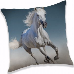 Animal Pictures White Horse - Throw pillow - 40 x 40 cm - Multi