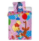 Disney Winnie the Pooh Party - BABY dekbedovertrek - 100 x 135 cm - Roze