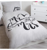 Mr & Mrs - Duvet cover - Single - 140 x 200 cm - Gray