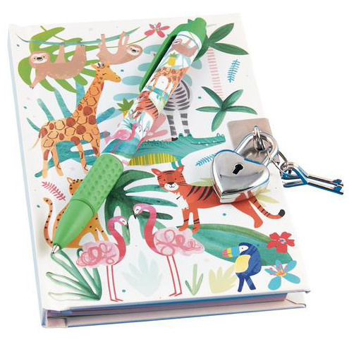 Floss & Rock Jungle - diary with scent pen - 10 x 15 cm - Multi