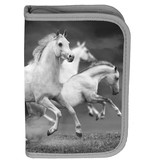 Animal Pictures White Horses - Filled Pouch - 19.5 cm - Multi