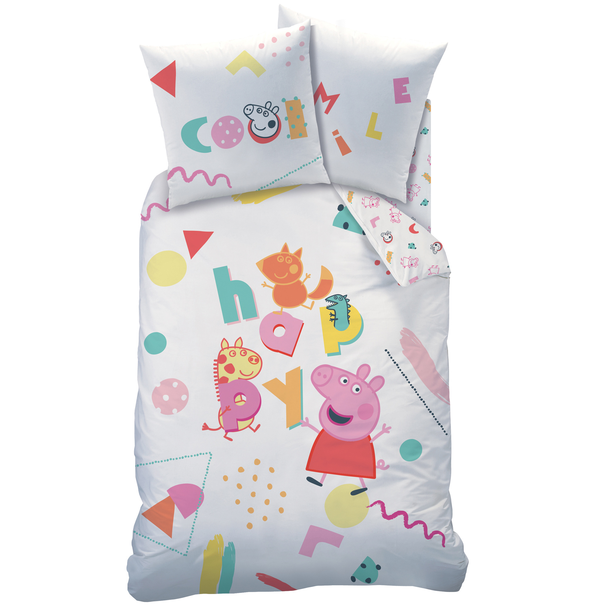 Peppa Pig Memphis Duvet cover - Single - 140 x 200 cm - Multi