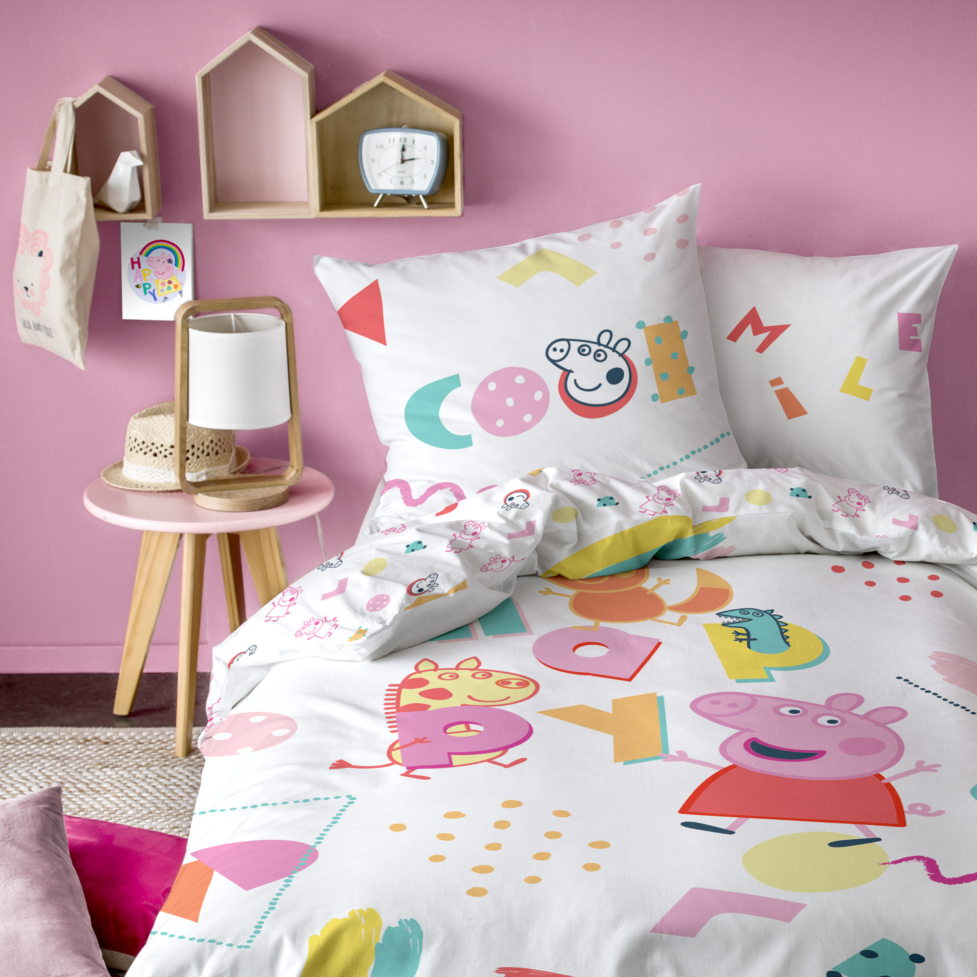 Peppa Pig Memphis Duvet cover - Single - 140 x 200 cm - Multi