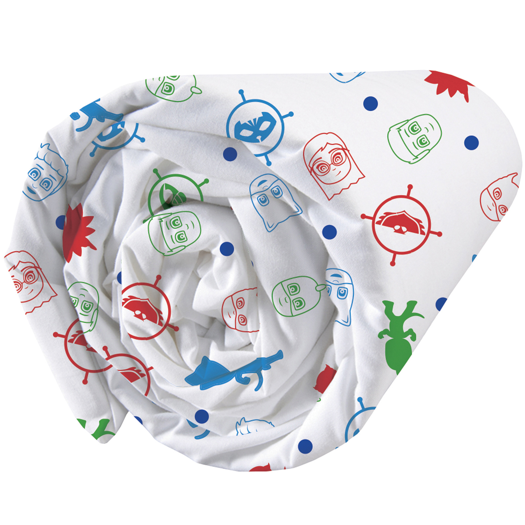 PJ Masks Action Fitted Sheet - Single - 90 x 200 cm - Multi