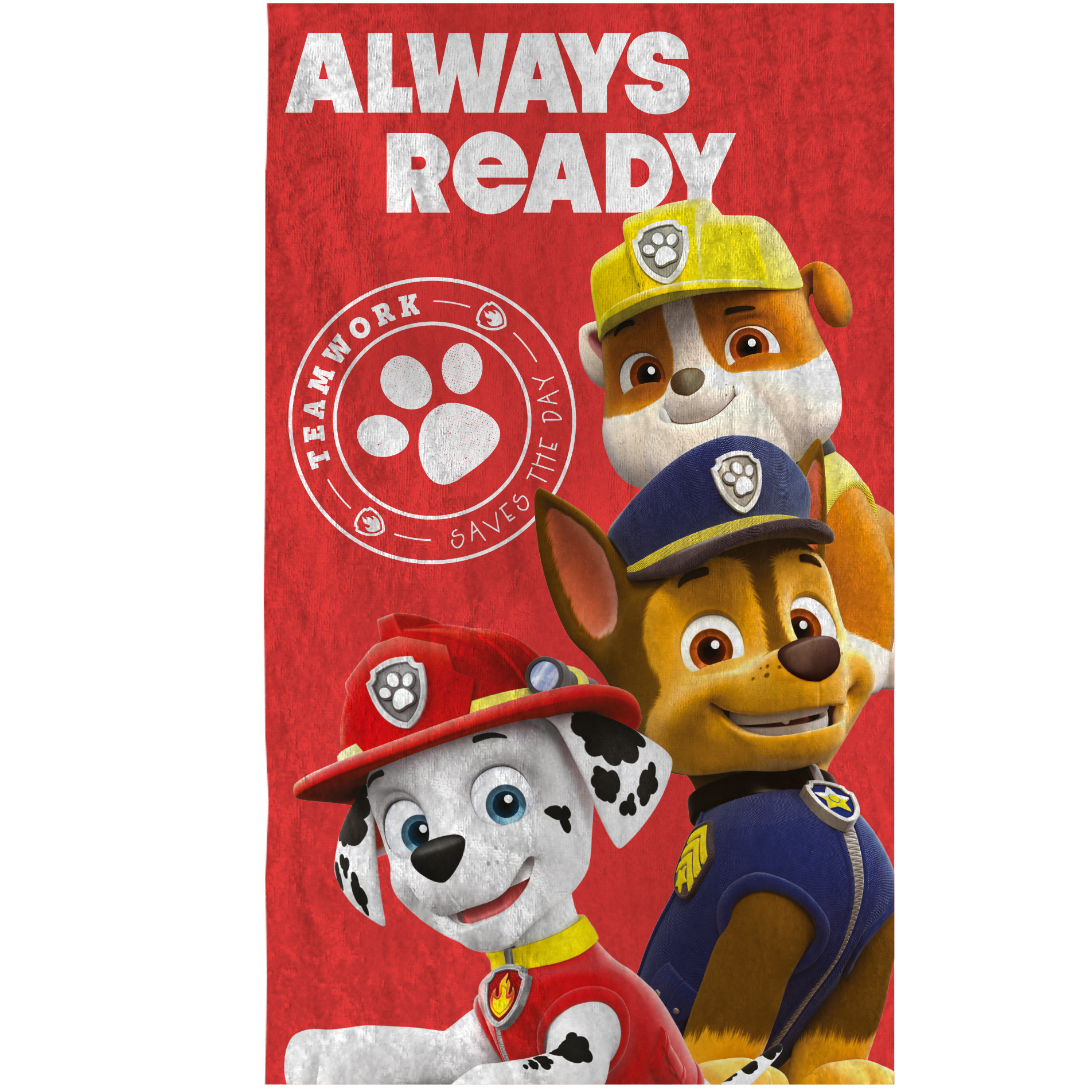 Paw Patrol Trio - Beach Towel - 70 x 120 cm - Red