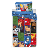 Marvel Avengers Cartoon Dekbedovertrek - Eenpersoons - 140  x 200 cm - Multi