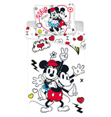 Disney Minnie Mouse Retro Heart Dekbedovertrek - Eenpersoons - 140  x 200 cm - Multi