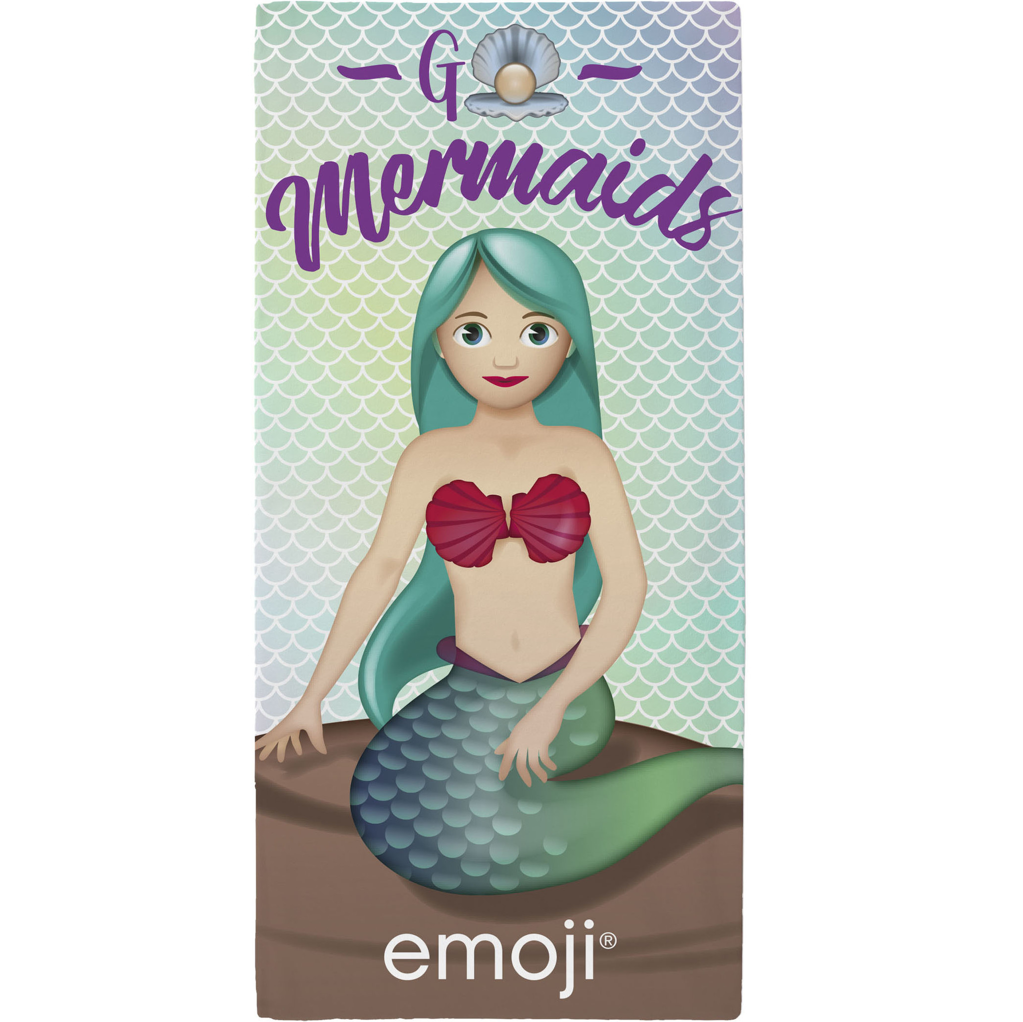 Emoji Mermaid Beach Towel - 70 x 140 cm - Blue