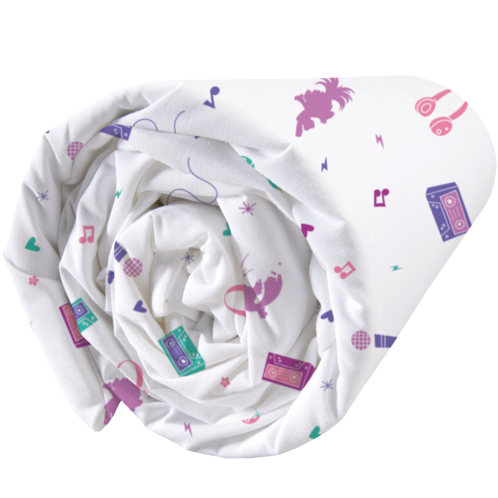 Trolls Music Fitted Sheet - Single - 90 x 190/200 cm - Multi