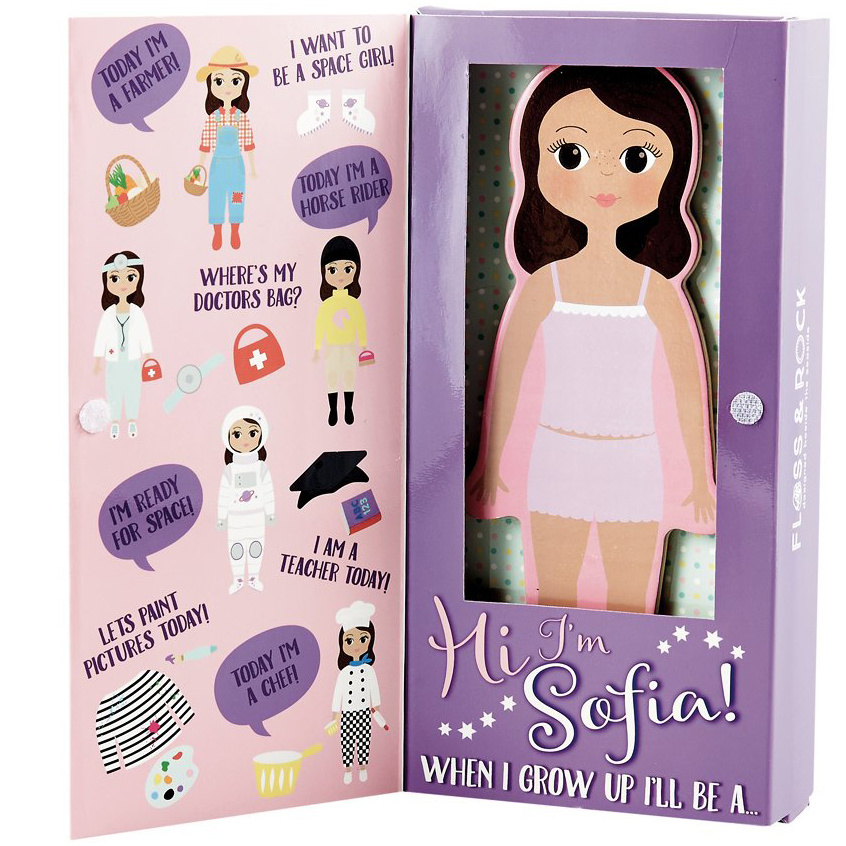 Floss & Rock Sophia magnetic dress up doll - 48 pieces