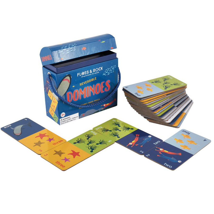 Floss & Rock Domino two-sided Ocean - 13 x 13 cm