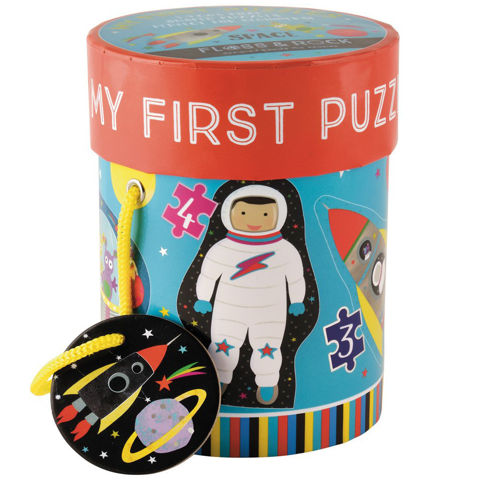 Floss & Rock Space - puzzels - 11 x 15 cm - 4 stuks