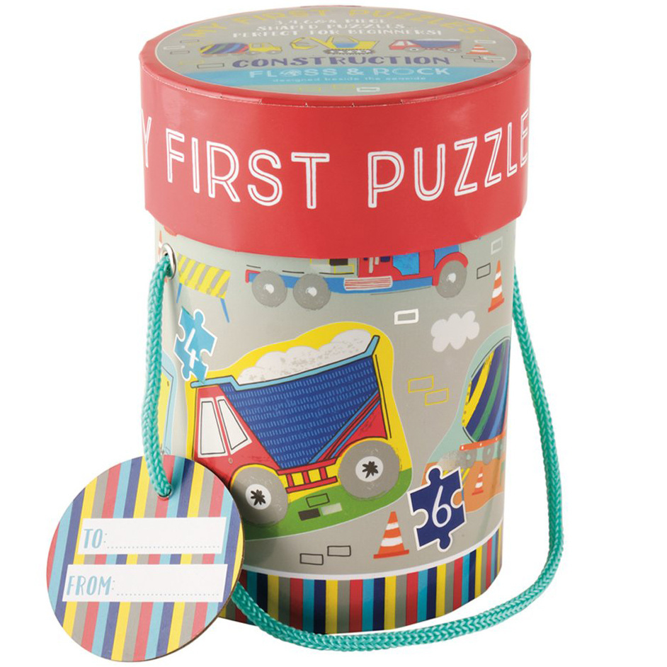 Floss & Rock Bouw - puzzels - 11 x 15 cm - 4 stuks