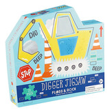 Floss & Rock Bouw - puzzel - 20 stukjes - 38 x 33 cm - Multi
