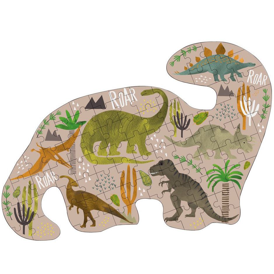 Floss & Rock Dinosaur - puzzle - 80 pieces - 35 x 55 cm - Multi