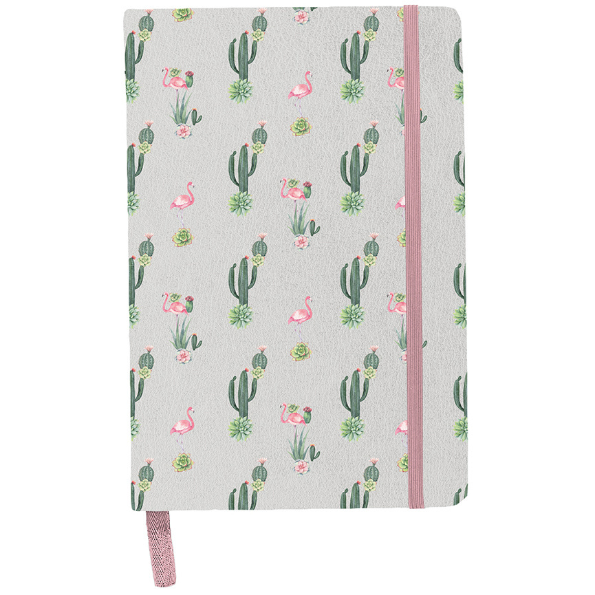 BeUniq Cactus en flamingo - notitieboekje - A5 - Multi