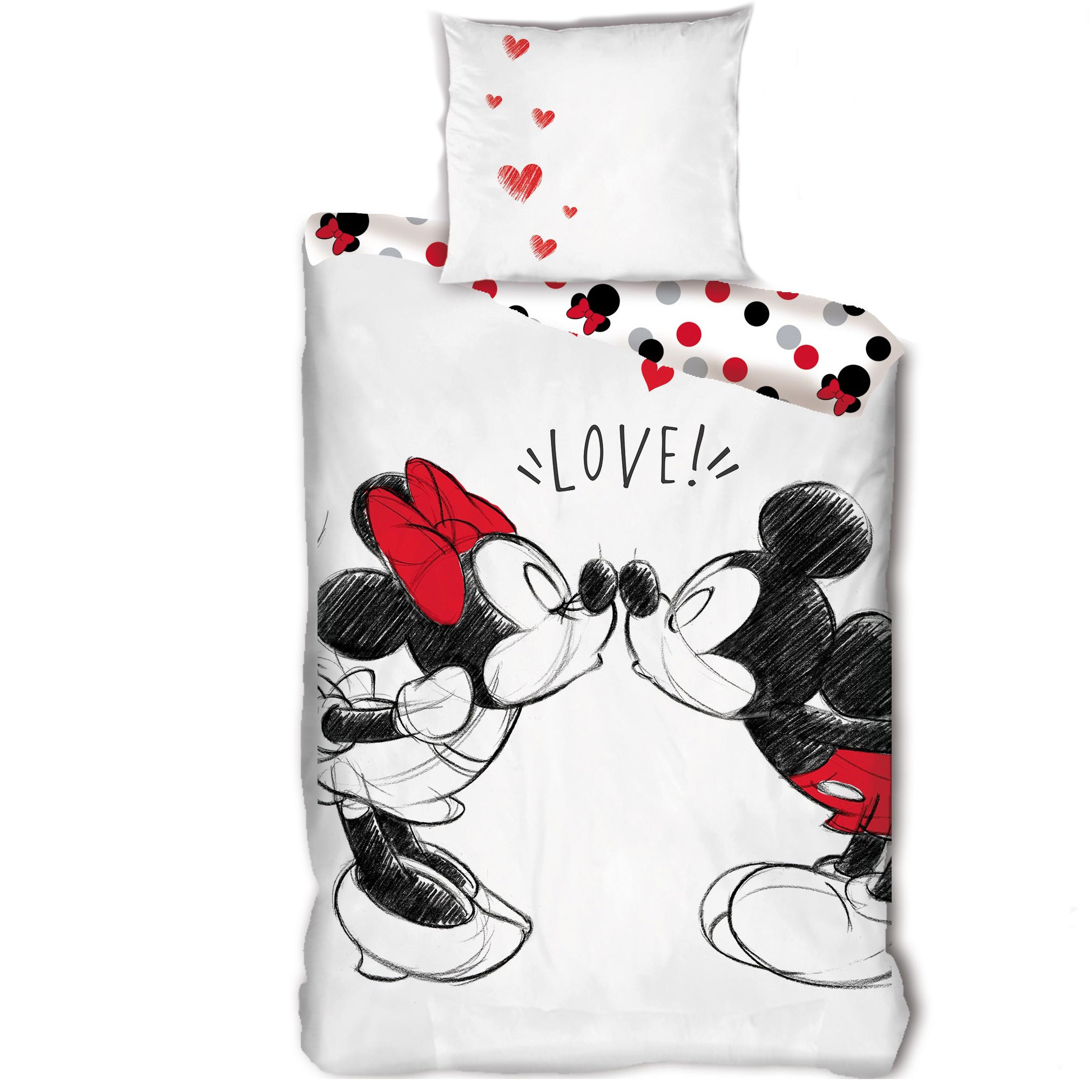 Disney Minnie Mouse Duvet cover Love - Single - 140 x 200 cm - White