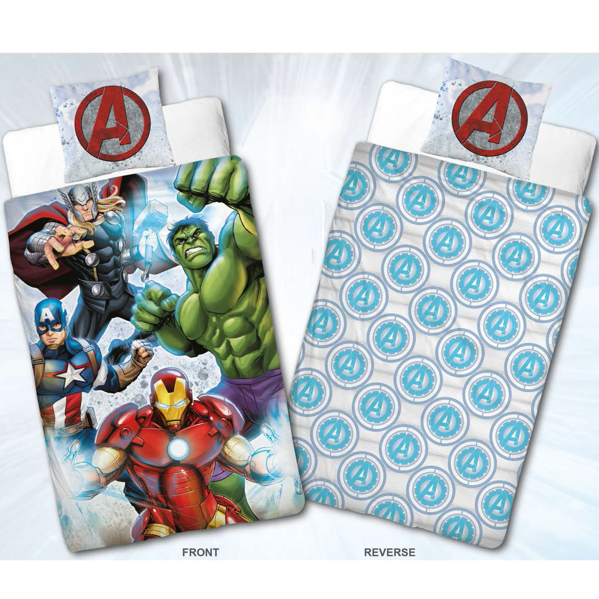 Marvel Avengers Dekbedovertrek Team - Eenpersoons - 140  x 200 cm - Multi