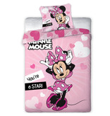 Disney Minnie Mouse Dekbedovertrek Star  - Eenpersoons - 140  x 200 cm - Roze