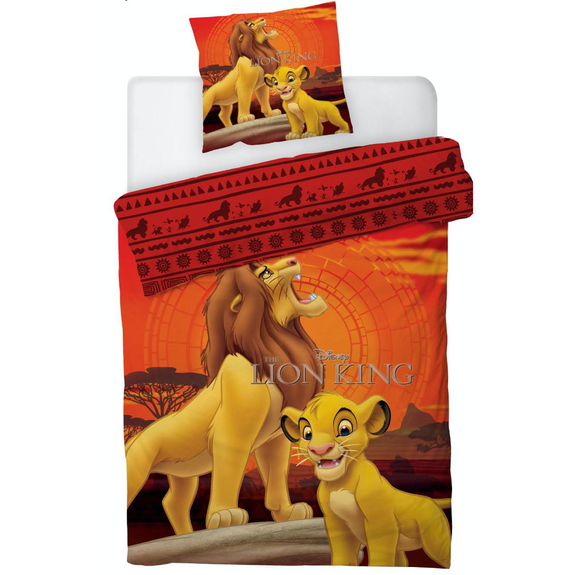 Disney The Lion King Dekbedovertrek - Eenpersoons - 140  x 200 cm - Oranje
